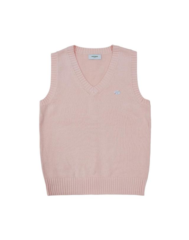 몽버디골프 클라우드 브이넥 베스트 PINK 착용컷