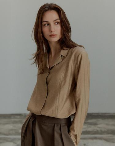 26FW 세라 카라 블라우스 베이지