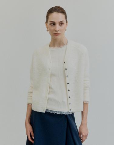 26FW 칼라 쉬어 가디건 아이보리
