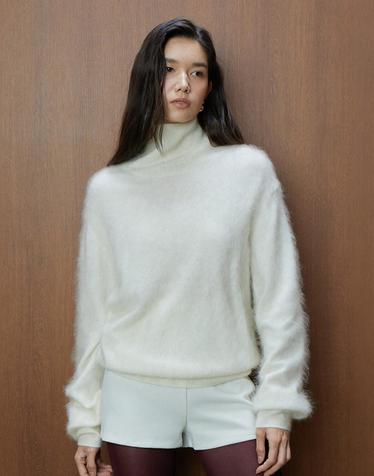 26FW 캐시미어100 터틀 풀오버 화이트