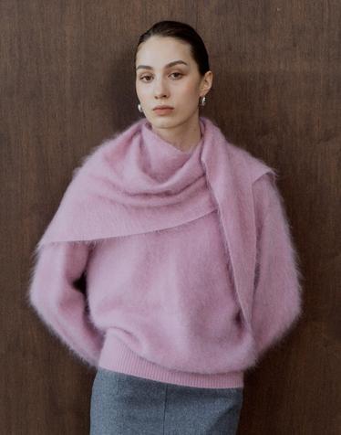 26FW 캐시미어100 머플러 핑크