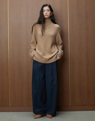26FW 엘사 피치 턱 팬츠 네이비