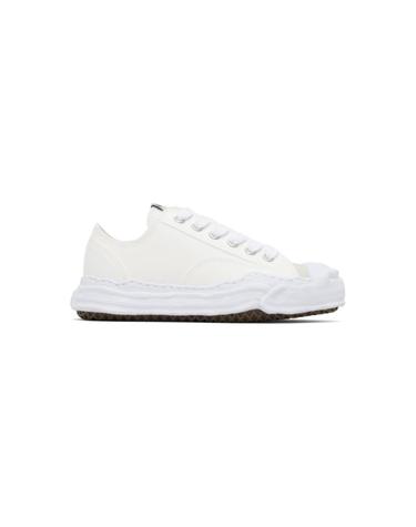 [해외직구] 메종미하라야스히로 오프 화이트 행크 OG 캔버스 로우탑 스니커즈 A05FW702 TP877990902