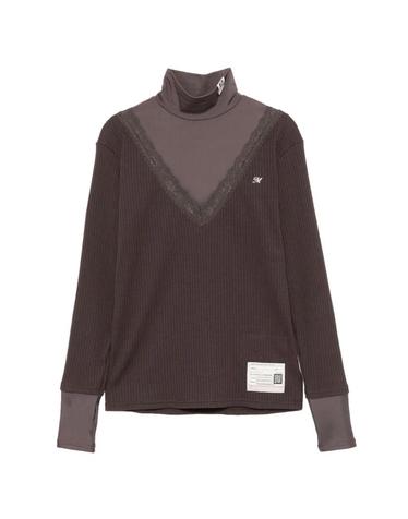 [해외직구] 26 FW 메종미하라야스히로 lace trim ribbed knit top B17PO601AW26MAIN TP459199455