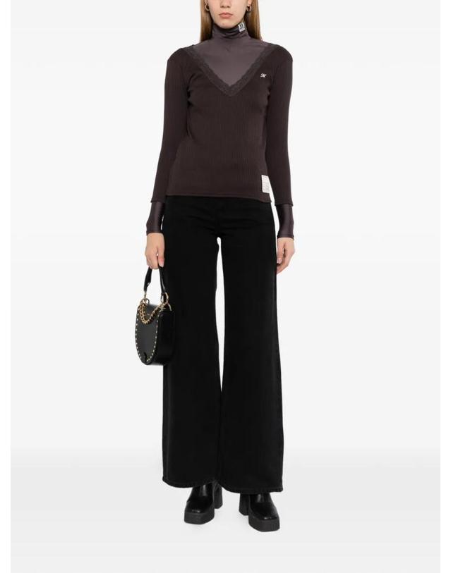 메종 미하라 야스히로 [해외직구] 26 FW 메종미하라야스히로 lace trim ribbed knit top B17PO601AW26MAIN TP459199455 착용컷