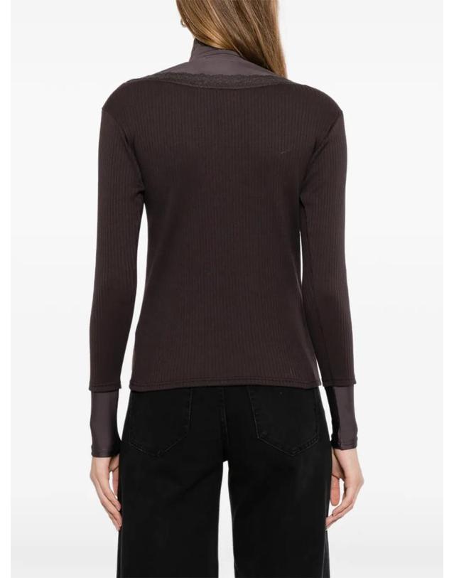 메종 미하라 야스히로 [해외직구] 26 FW 메종미하라야스히로 lace trim ribbed knit top B17PO601AW26MAIN TP459199455 착용컷