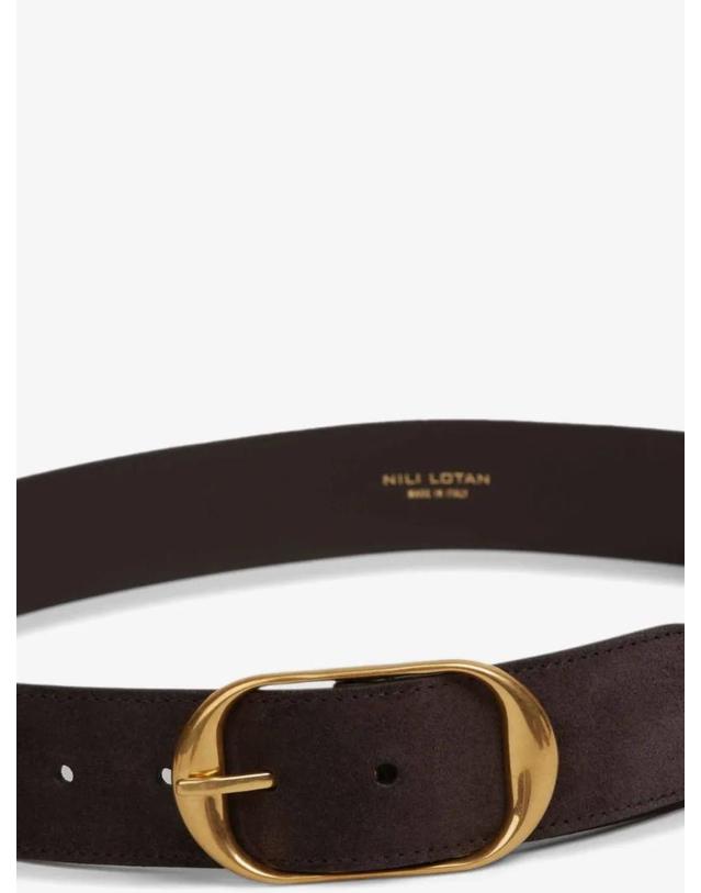 닐리 로탄 [해외직구] 26 FW 닐리 로탄 닐리 타원형 버클 스웨이드 벨트 B0001L161100CALFSKINLEATHER TP457731546 착용컷