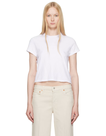 [해외직구] 26 FW Re Done 화이트 Hanes 클래식 티셔츠 252800F110000