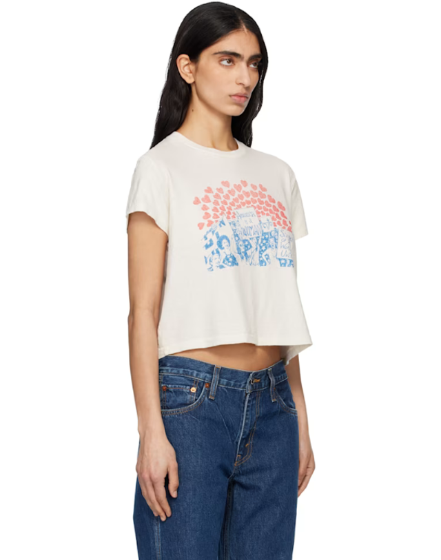 리던 [해외직구] Re Done 오프 화이트 Hanes 50s 박시 시스터 티셔츠 024 02WBXT006 TP872525799 착용컷