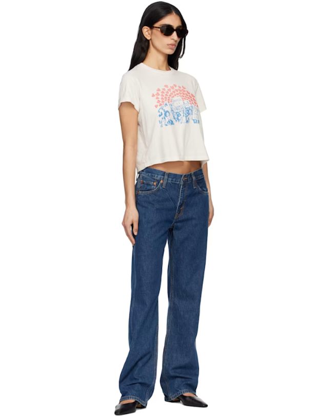 리던 [해외직구] Re Done 오프 화이트 Hanes 50s 박시 시스터 티셔츠 024 02WBXT006 TP872525799 착용컷