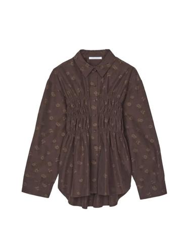 [해외직구] 26 FW 세실리에 반센 브랙스턴 플로럴 자카드 셔츠 CBBRAXTONSHIRTDITSYBELLIS TP456735717