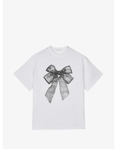 [해외직구] 26 FW 세실리에 반센 도로시 보우 프린트 티셔츠 CBDOROTHYTSHIRTJERSEY TP456390828