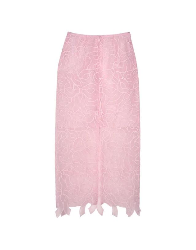 세실리에 반센 [해외직구] 26 FW 세실리에 반센 거스 보우 자수 펜슬 미디 스커트 26RTW17019 TP457162697 착용컷