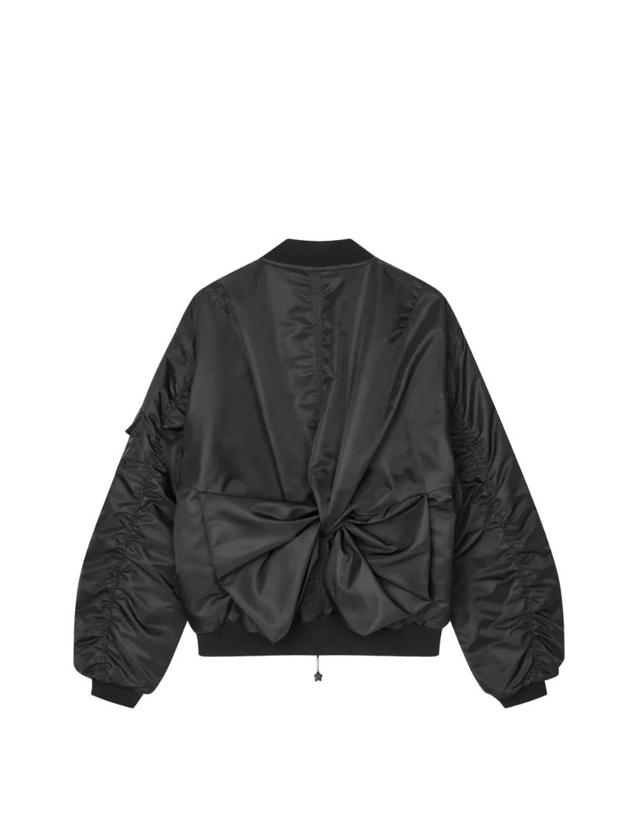 세실리에 반센 [해외직구] 26 FW 세실리에 반센 페일란 보우 디테일 주름 소매 보머 재킷 CBFEILANBOMBERTECHNICALNYLON TP456401199 착용컷