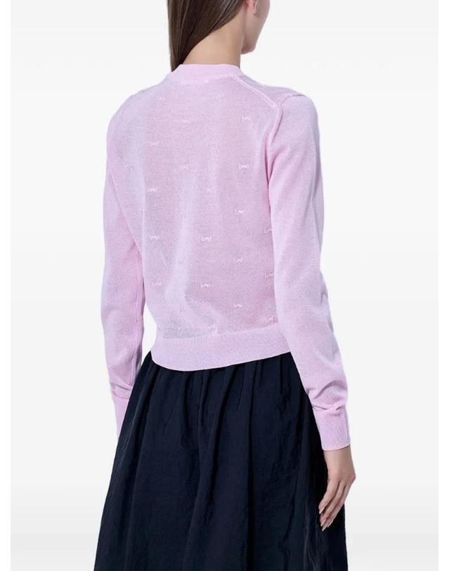 세실리에 반센 [해외직구] 26 FW 세실리에 반센 sheer knit bow motif cardigan 226KNI52006CBFLOHCARDIGAN TP459419311 착용컷