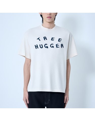 [해외직구] 26 FW 스토리 엠에프지 Tree Hugger 아플리케 코튼 티셔츠 화이트 SPS26TSGRAJERTHE