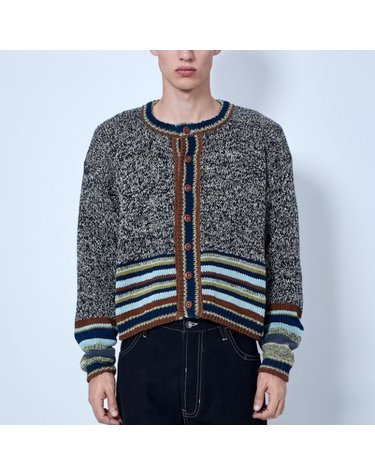 [해외직구] 26 FW 스토리 엠에프지 Oakmoss 루트 니트 가디건 SAW26KNIROCCOTBLS