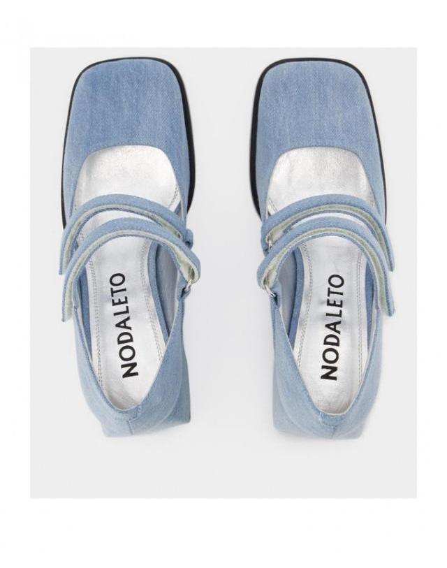 노달레토 [해외직구] 23SS 노달레토 여성 하이 힐스 NO1179121SUNLIGHTDENIM TP580130039 착용컷