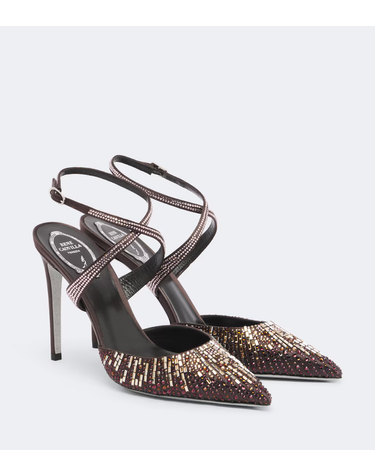 [해외직구] 26 FW 르네 까오빌라 Swarovski 임벨리시드 새틴 펌프스 TP582295560