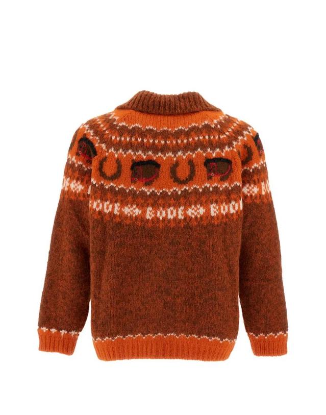 보디 [해외직구] 26 FW 보디 Corral intarsia motif horse detail cardigan MRF26KT002 TP459334017 착용컷