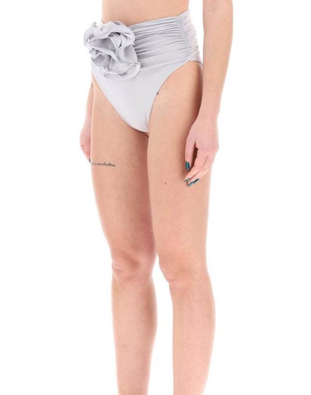 마그다 뷰트림 [해외직구] Magda Butrym 하이웨이스트 플라워 디테일 비키니 브리프 615524 GREY TP980130948 착용컷