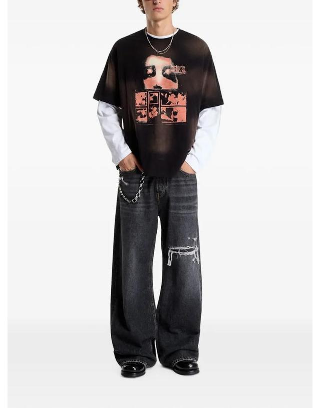 미스비헤이브 [해외직구] 26 FW MISBHV 7 30 Pm Lakefront graphic print washed T shirt 261U126 TP458939076 착용컷