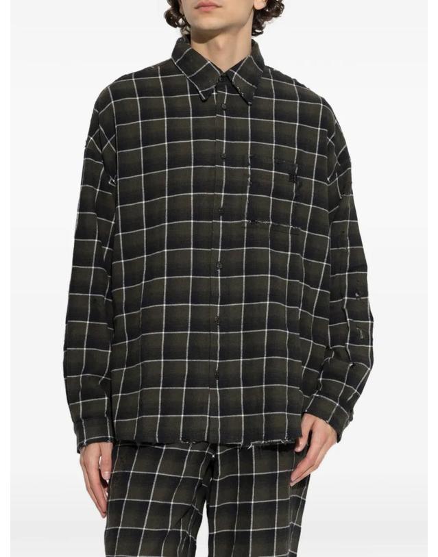 미스비헤이브 [해외직구] 26 FW MISBHV Tartan plaid pattern distressed effect shirt 261U1270 TP459180886 착용컷