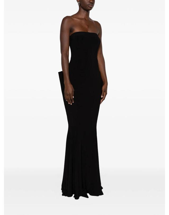 노르마카말리 [해외직구] Norma Kamali strapless wing detail fishtail gown 12296552907016 TP725716768 착용컷