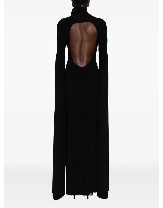 노르마카말리 [해외직구] Norma Kamali open back ribbon sleeve gown 12296552972552 TP725716757 착용컷