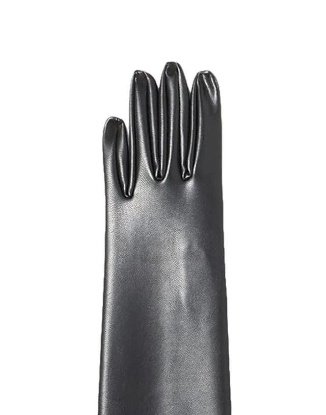 노르마카말리 [해외직구] 26 FW Norma Kamali extra long faux leather gloves ST4241LV004001 TP458905701 착용컷