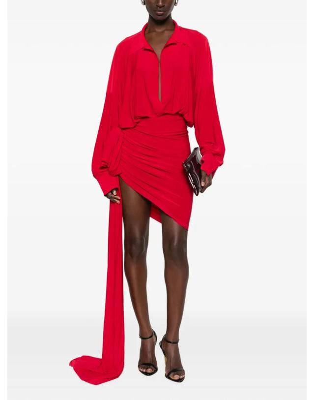 노르마카말리 [해외직구] 26 FW Norma Kamali 보우 오버사이즈 사이드 드레이프 드레스 KK3263PLU69946 TP456910398 착용컷