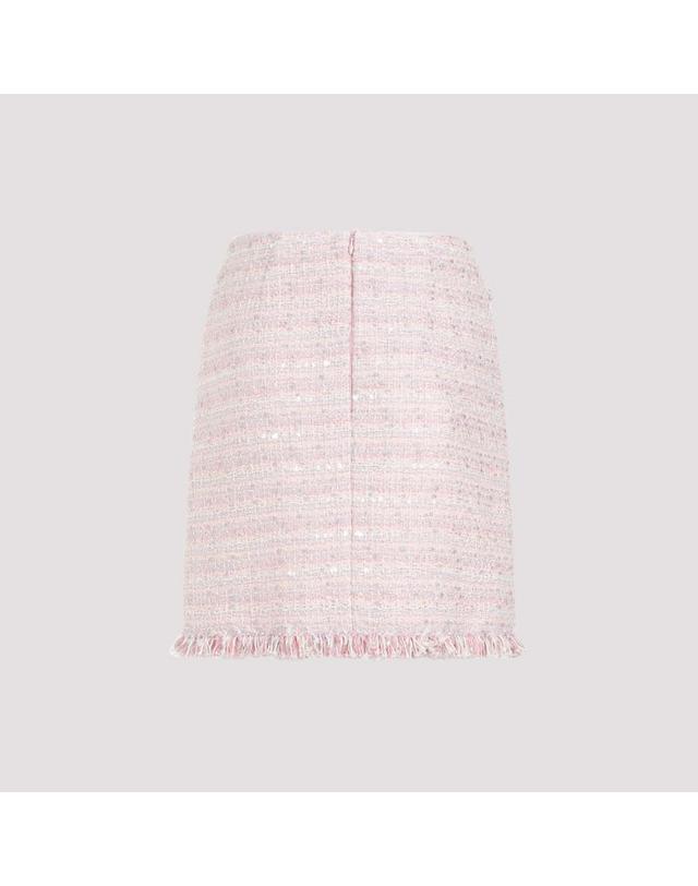 지암바티스타 발리 [해외직구] Giambattista Valli 프린지 트위드 스커트 24SSPVCA211008BOU M015PINKMULTI TP980114221 착용컷