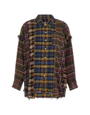 [해외직구] 26 FW R13 spliced checkered shirt R13WR733R940B TP459349286