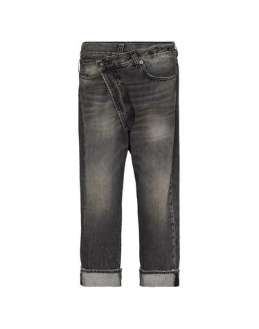 [해외직구] 26 FW R13 크로스오버 웨이스트 턴업 진 R13W2048549A TP456572007