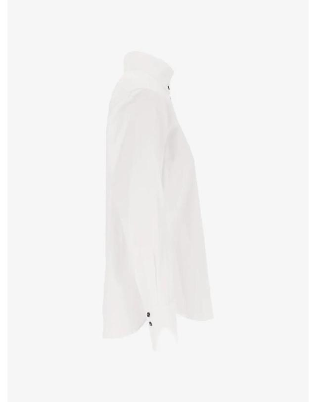 바레나 [해외직구] 26 FW 바레나 알비나 하이 넥 버튼다운 셔츠 CAD57912383 TP458756730 착용컷