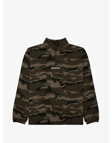 [해외직구] 26 FW 플레져스 텍스처 카모 프린트 쿼터 지퍼 스웨트셔츠 P26F014CAMO TP460464754