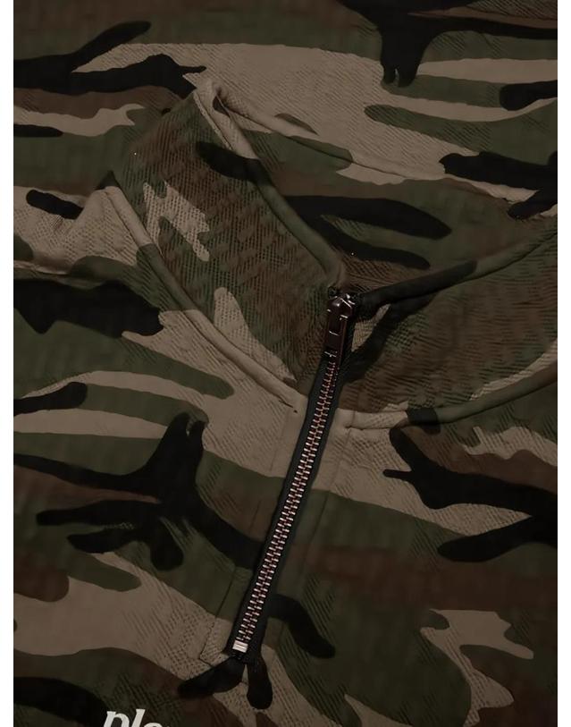 플레저 [해외직구] 26 FW 플레져스 텍스처 카모 프린트 쿼터 지퍼 스웨트셔츠 P26F014CAMO TP460464754 착용컷