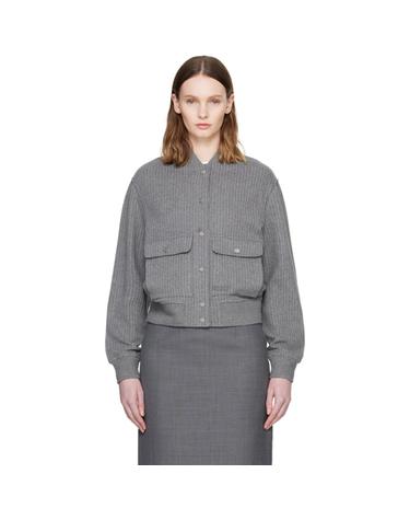맥케이지 [해외직구] 26 FW Mackage 그레이 주니퍼 K 브러쉬드 니트 보머 재킷 262015F058000