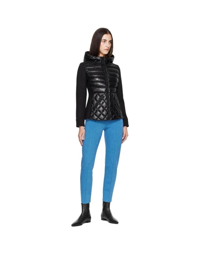 맥케이지 [해외직구] 26 FW Mackage 블랙 아가타 퀼팅 믹스 미디어 후드 재킷 262015F063006 착용컷