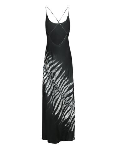 [해외직구] 25SS 로베르토카발리 실크 슬립 드레스 with zebra 프린트  조절형 thin straps  Diagonal 컷 with gather 디테일  UKT1424QN50D0146 TP572999291
