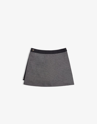 람다골프 여성골프웨어 스커트 A라인 그레이&블랙 02756