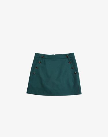 람다골프 여성골프웨어 울 스커트 딥그린 12910