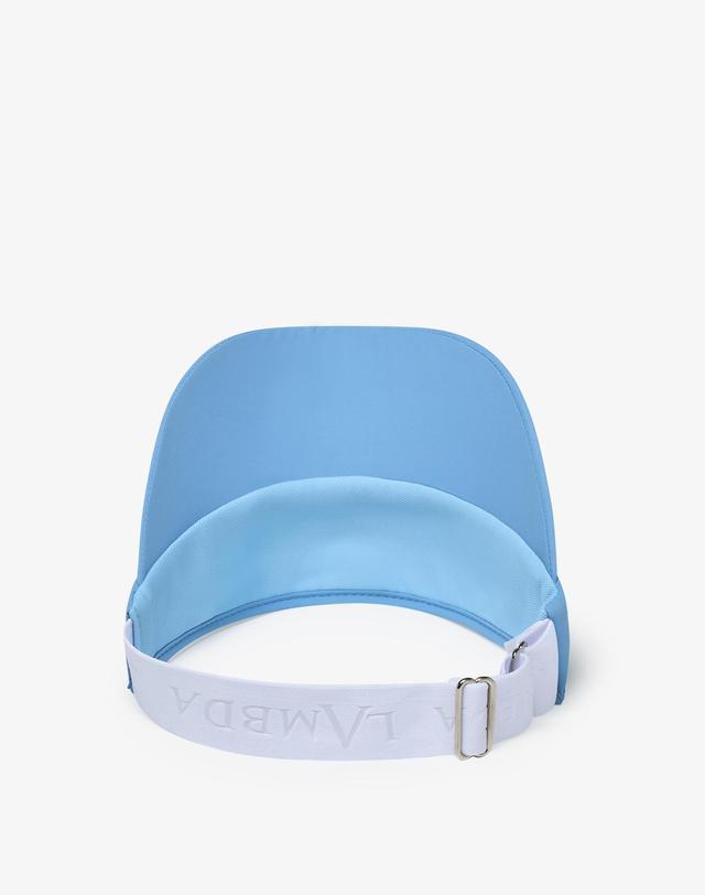 람다 골프 람다골프 람다골프 골프모자 썬캡 에센셜 바이저 V2 카프리블루 26980 화이트 착용컷