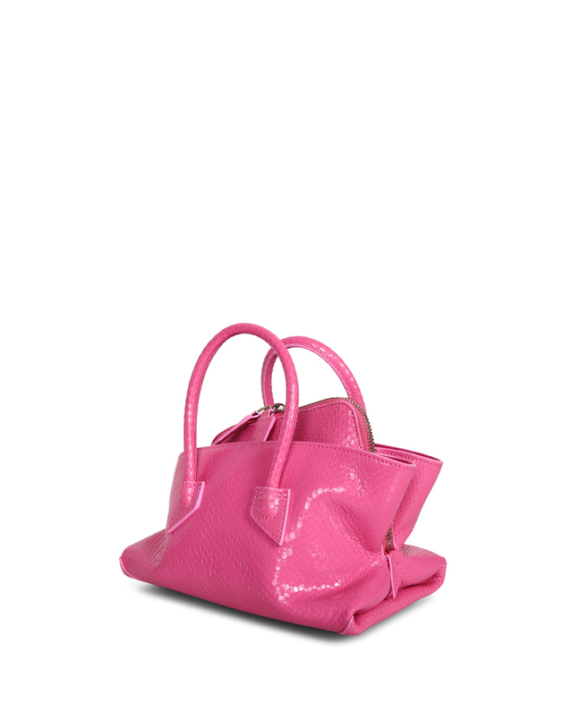 아티코 [해외직구] 26SS 디아티코 Python 프린트 레더 Vivid 핑크 컬러 더블 h앤les 앤 조절형 숄더 스트랩 260WAH0006LBT003PR008 TP576137753 착용컷