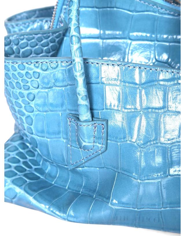 아티코 [해외직구] 26FW 디아티코 글로시 crocodile 이펙트 레더 탑 지퍼 클로저 H앤les 앤 스트랩 260WAH0006LBT155PR041 TP582337064 착용컷