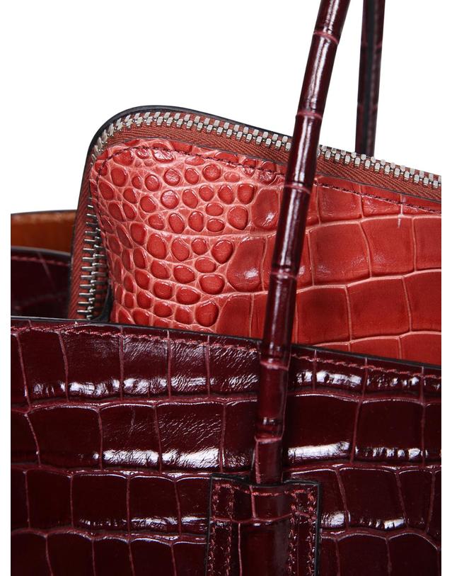 아티코 [해외직구] 26FW 디아티코 Structured 디자인 Crocodile 패턴 더블 롱 핸들 260WAH0005LBT155PR823 TP582337054 착용컷