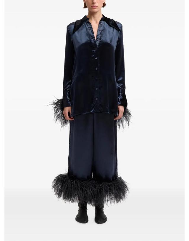 16 알링턴 [해외직구] 26 FW 16 알링턴 티오 페더 트리밍 벨벳 셔츠 T469AW2602VELVETNAVY TP459349470 착용컷