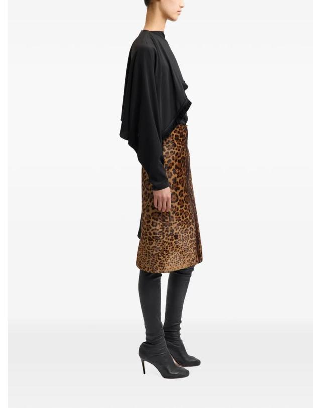 16 알링턴 [해외직구] 26 FW 16 알링턴 카르멘 레오파드 프린트 미디 스커트 SMD220AW2601PONY TP459308110 착용컷