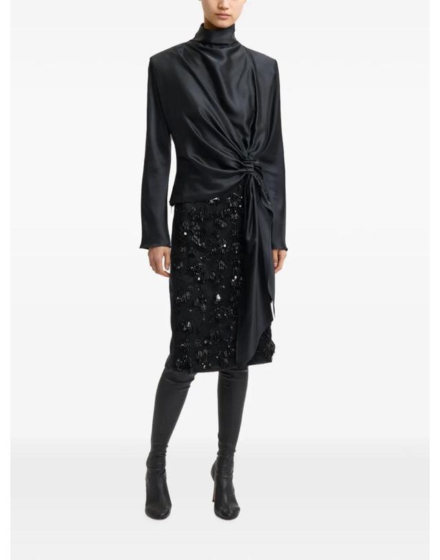 16 알링턴 [해외직구] 26 FW 16 알링턴 포르투나 자수 미디 스커트 SMD217AW2601SILKEMBROIDERYBLACK TP459307191 착용컷