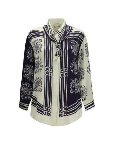 [해외직구] 26 FW ALEMAIS 반데라 스카프 실크 셔츠 8070T TP458521468